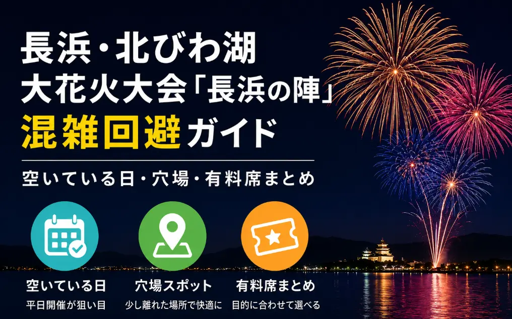 長浜・北びわ湖大花火大会「長浜の陣」の混雑回避！空いている日・穴場・有料席まとめ