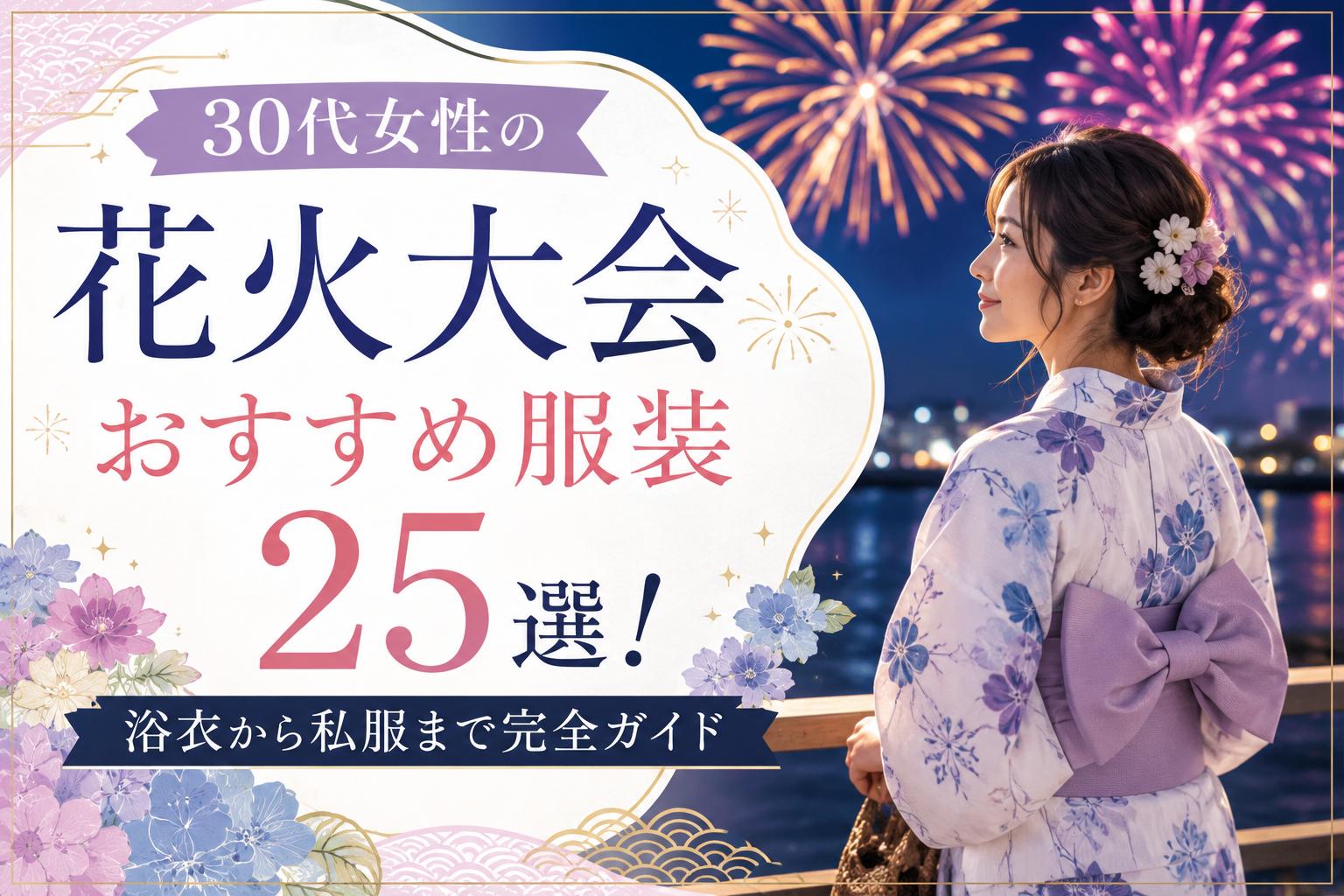30代女性の花火大会おすすめ服装25選！浴衣から私服まで完全ガイド