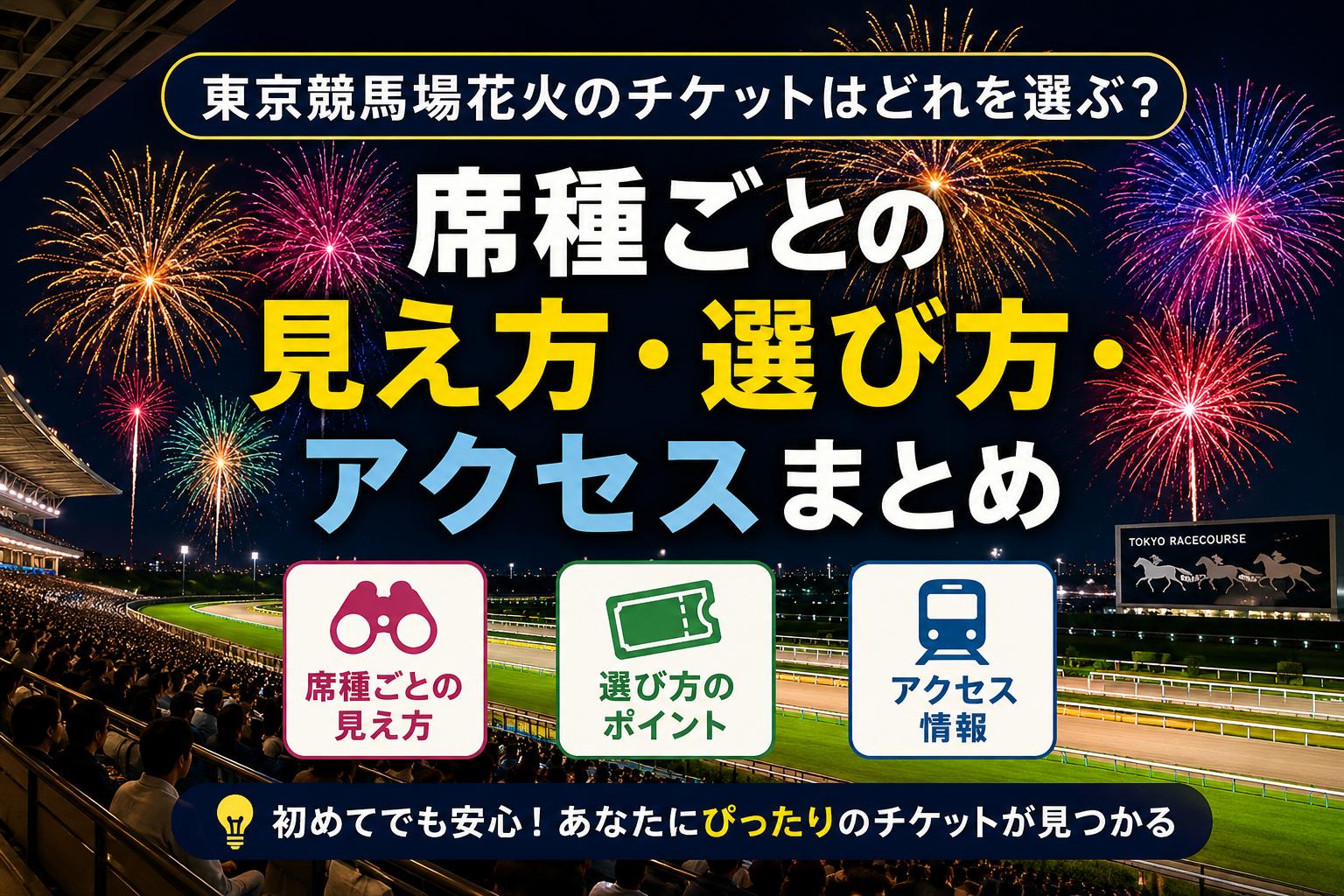 東京競馬場花火のチケットはどれを選ぶ？席種ごとの見え方・選び方・アクセスまとめ